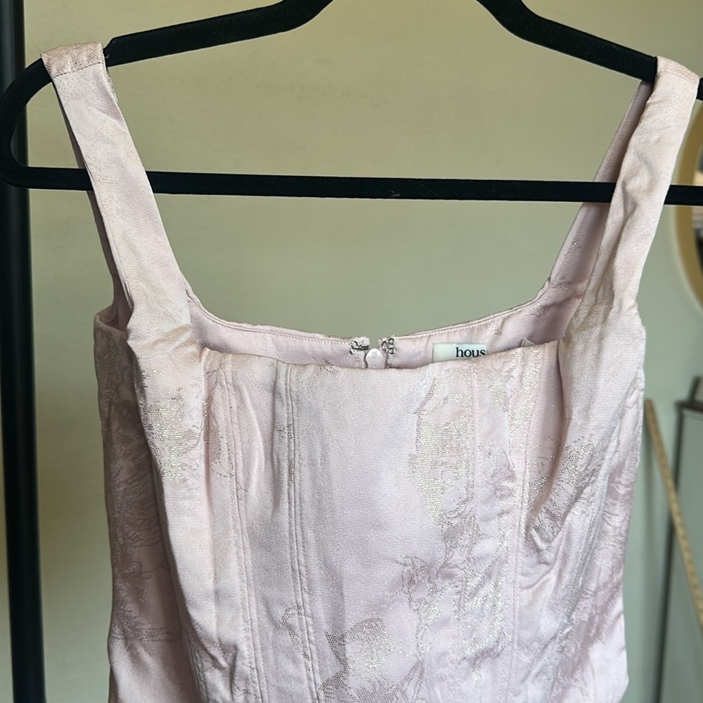 HOUSE OF CB 'Rafa' Pink Floral Satin Longline Corset NWOT size S - Picture 6 of 12